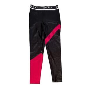 Koral Appeal High Rise Legging Black  Pink stripe Medium